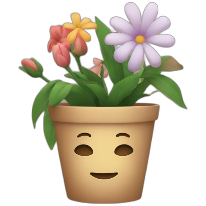 poster with flowers emoji