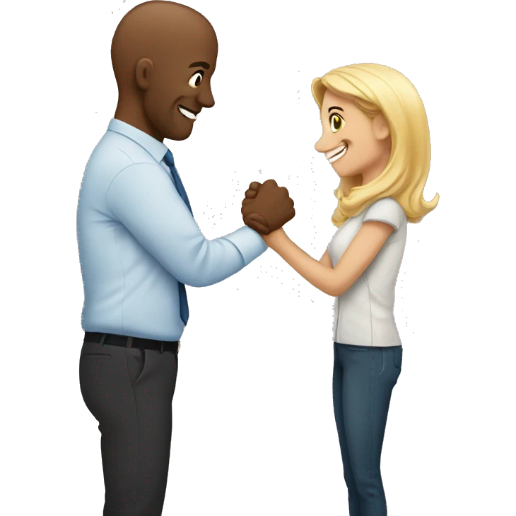 Thanking an employee with a fist bump emoji
