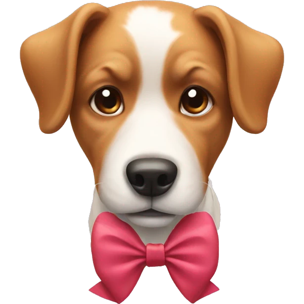 Dog with bow emoji