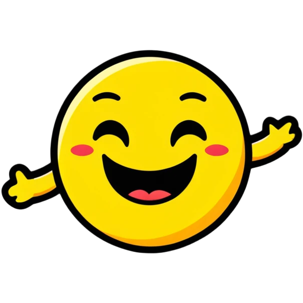 laughing face pulsating emoji