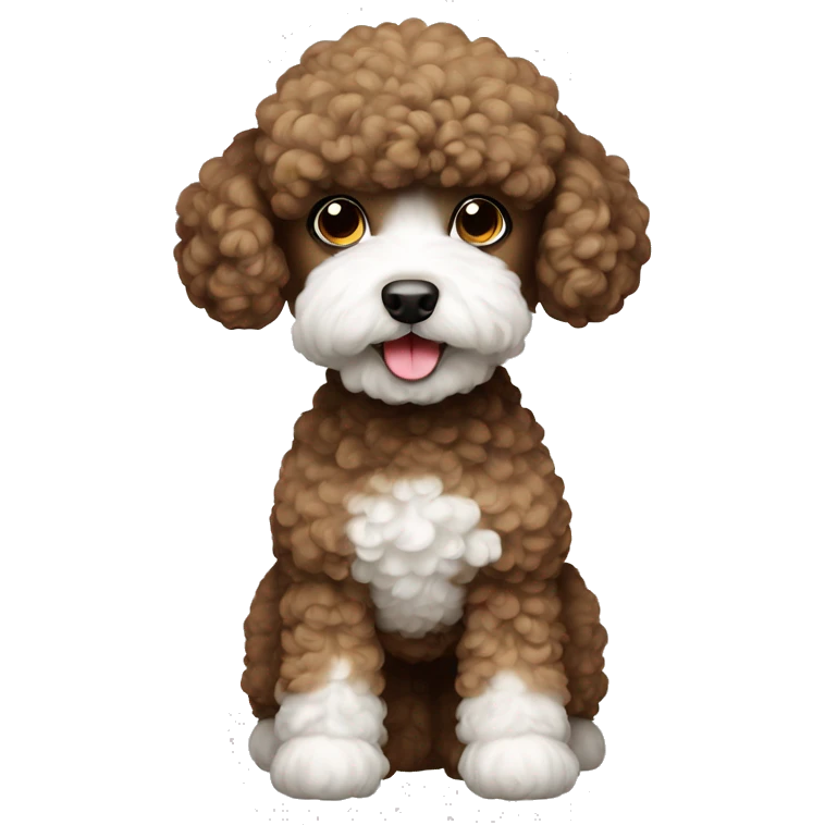 poodle toy brown and white emoji