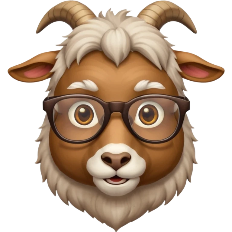 Goat with glasses emoji