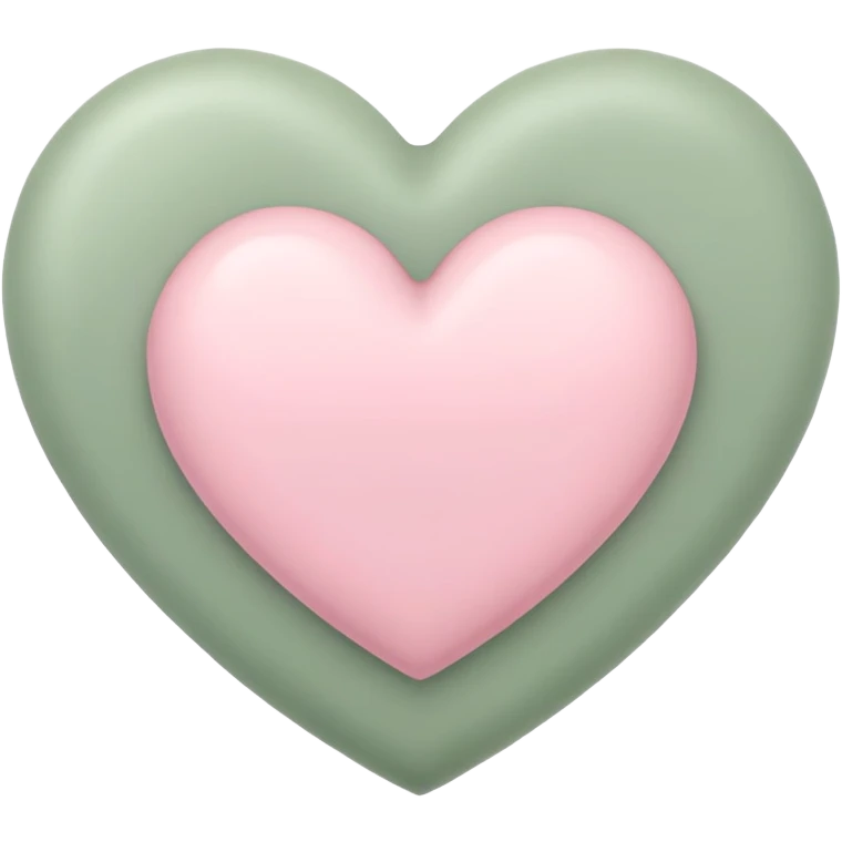 Give me a heart emoji that’s pastel pink and sage green emoji