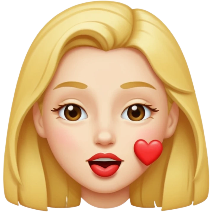 Wink eye with kiss emoji