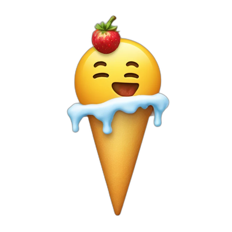 Chat qui mange une glace  emoji