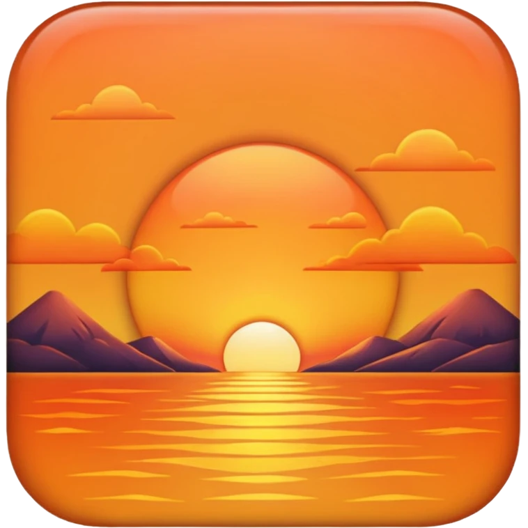 Sunset orange emoji