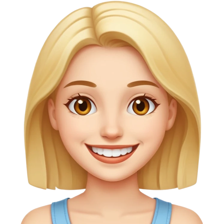 happy young woman smiling emoji
