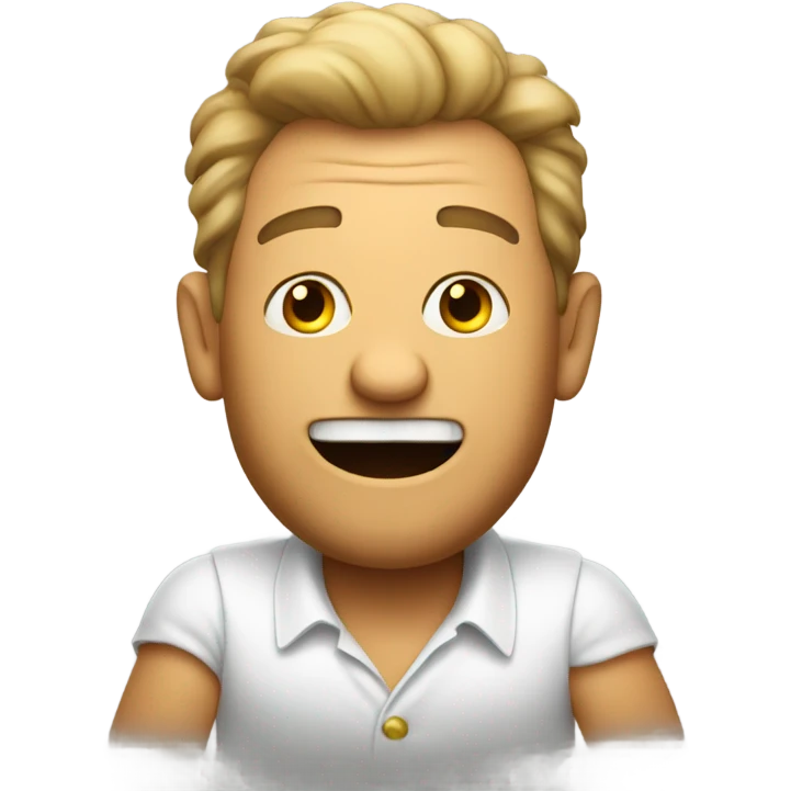 Crazy man with beer  emoji