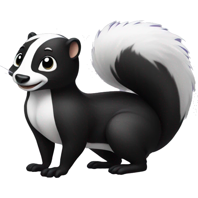 Skunk with tail down emoji