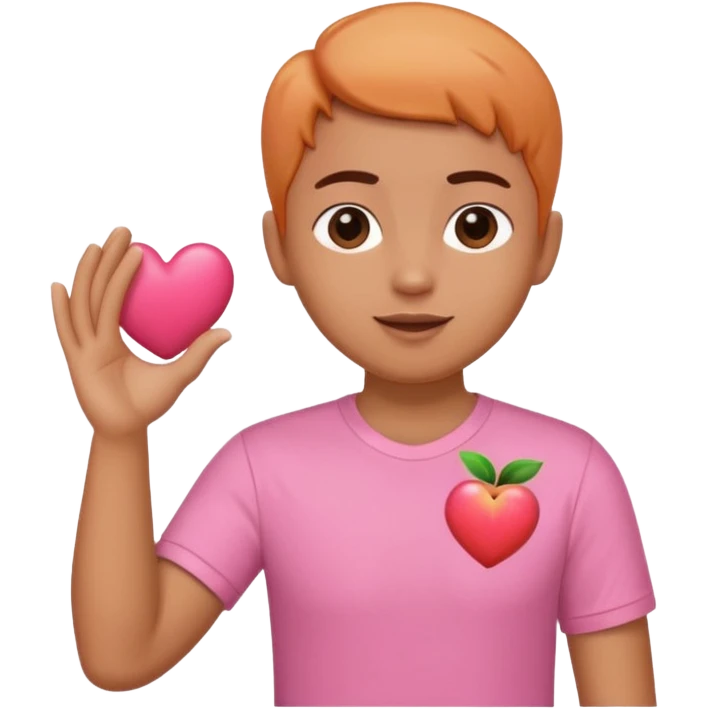 Peach with heart and slap and shake emoji