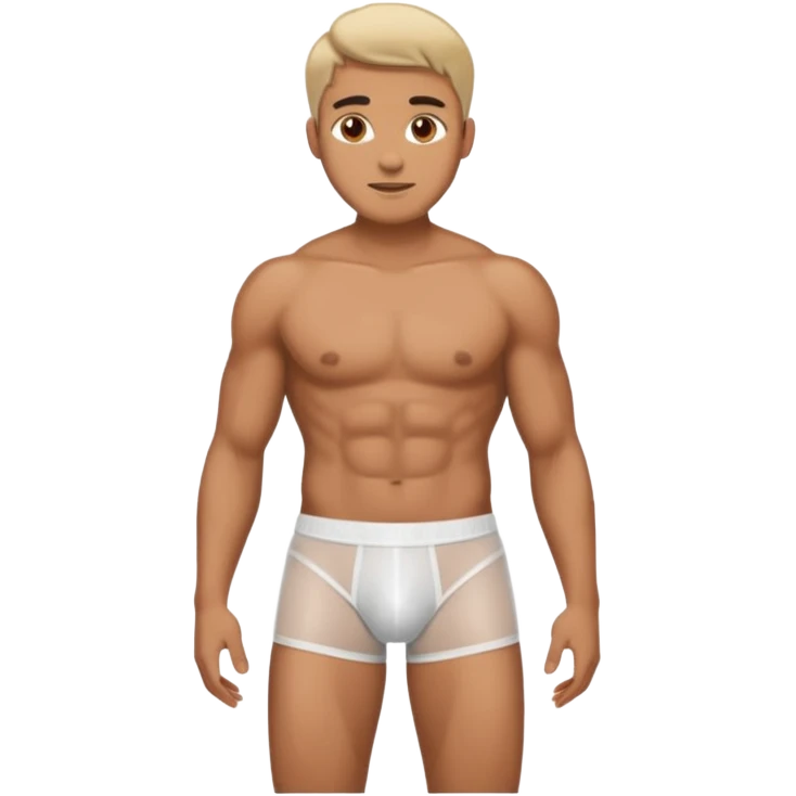 Man in clear underwear emoji