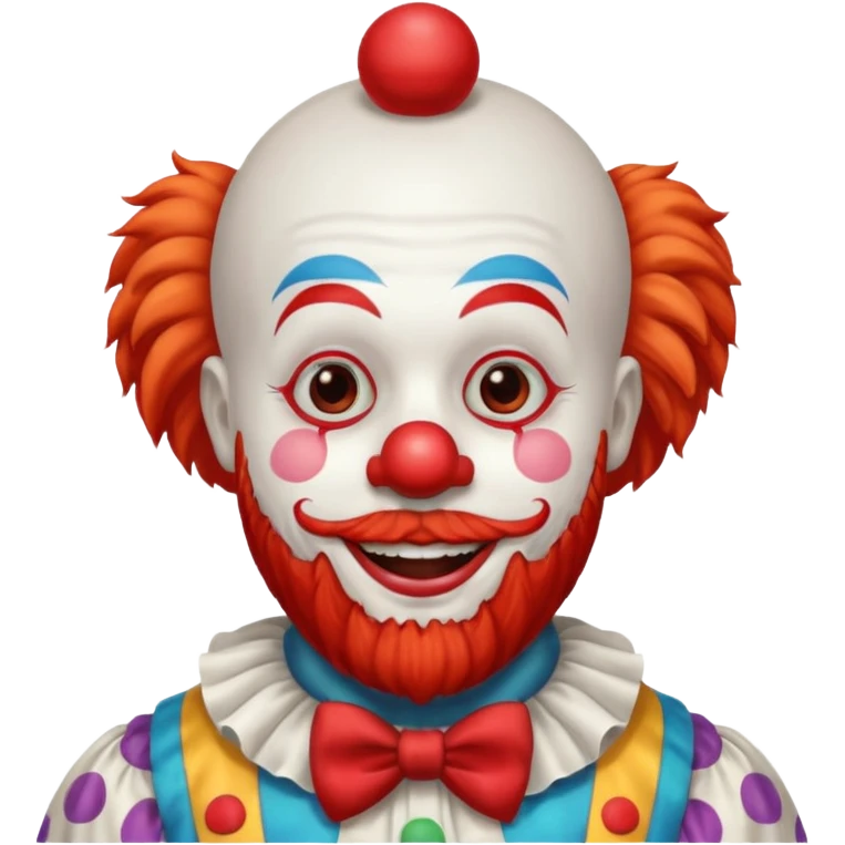 clown with beard, clown outfit emoji