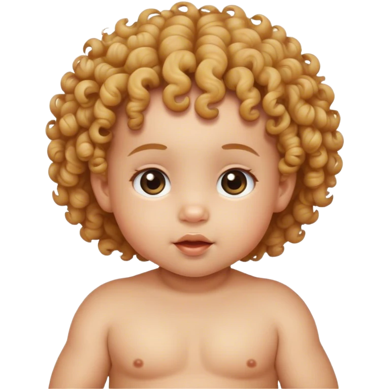 Wire baby with curly hair  emoji