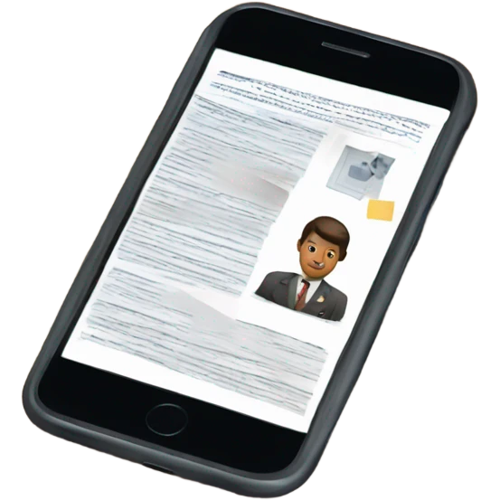 documents inside of a phone emoji