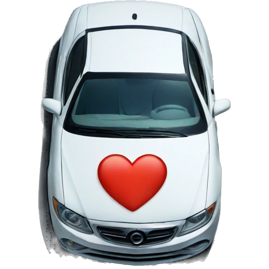 Heart on a car emoji