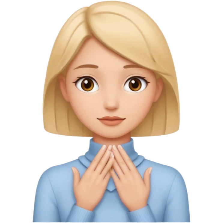 girl with hands around her neck  emoji