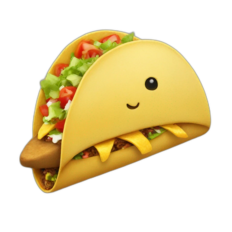taco eating a taco emoji