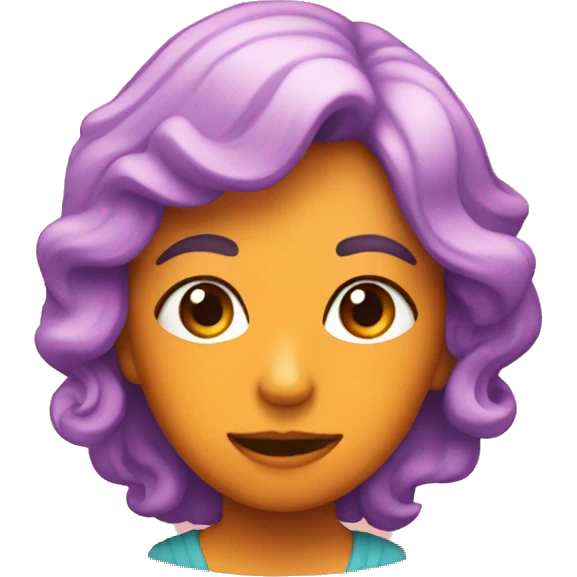 Mandarina enamorada emoji