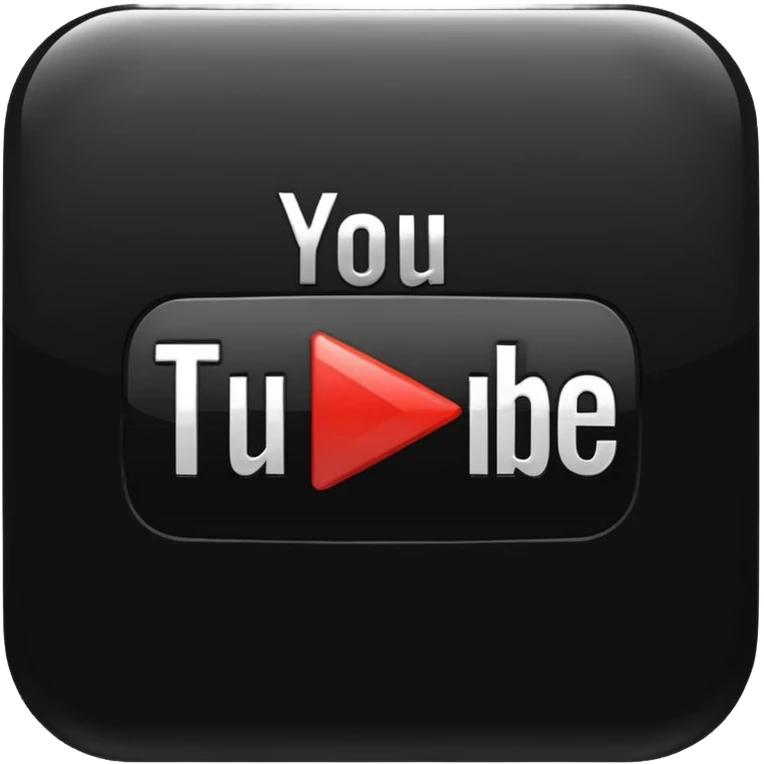 black youtube logo emoji