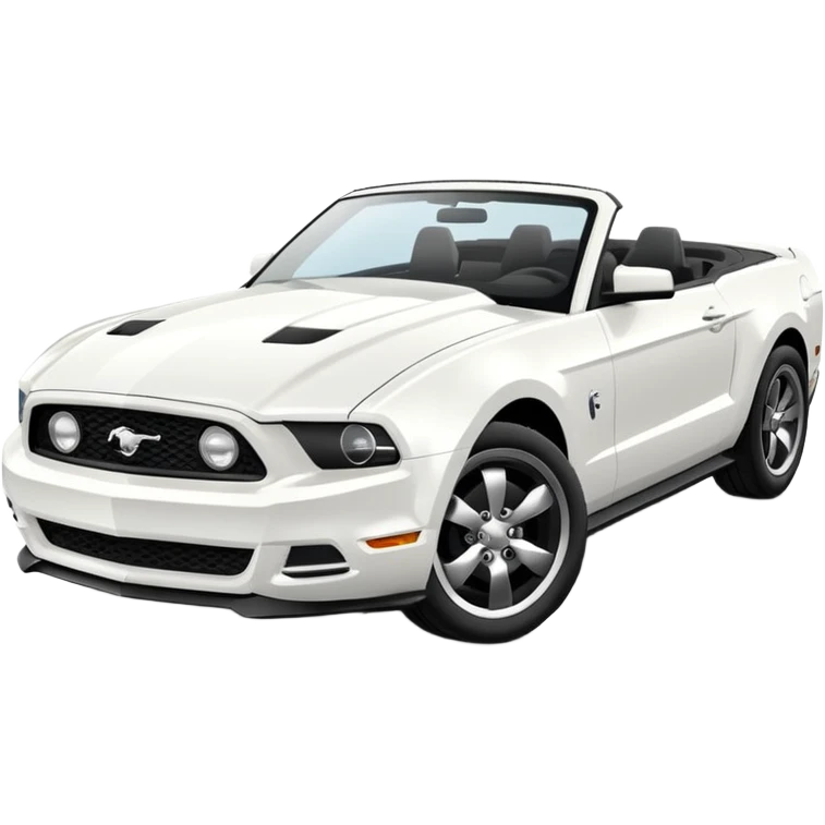 White mustang convertible emoji