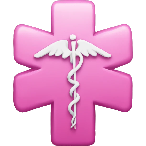 Pink medical cross symbol emoji