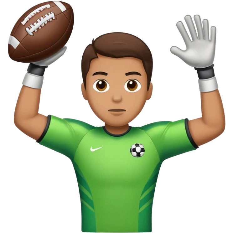 football goalkeeper catching ball emoji