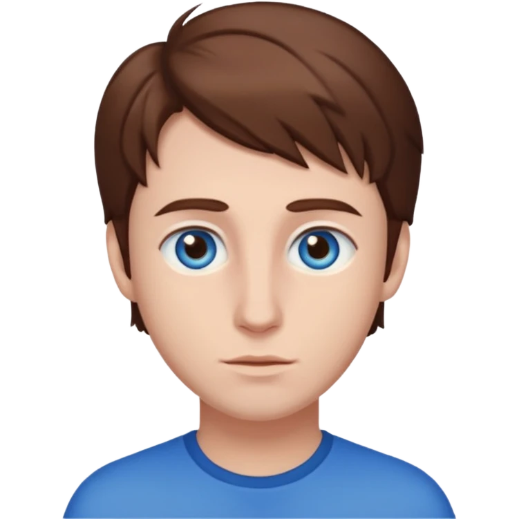 RobertIDK with blue eyes, brown hair emoji