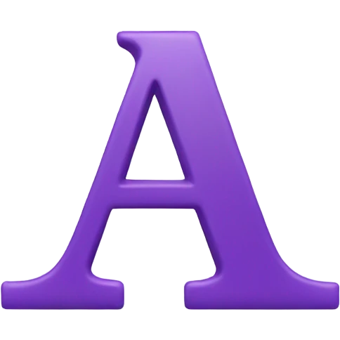 A purple letter А emoji