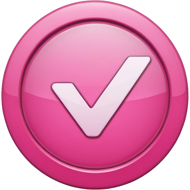 checkmark symbol in a circle in pink color that would reflect that a task has been done emoji