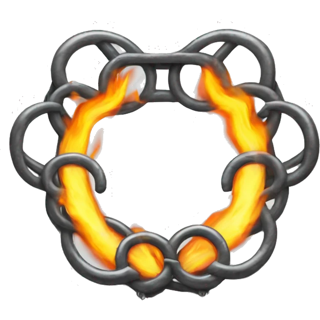 natural gas flame in handcuffs emoji