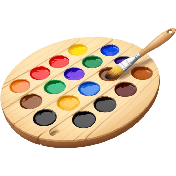 paint palette and brush emoji