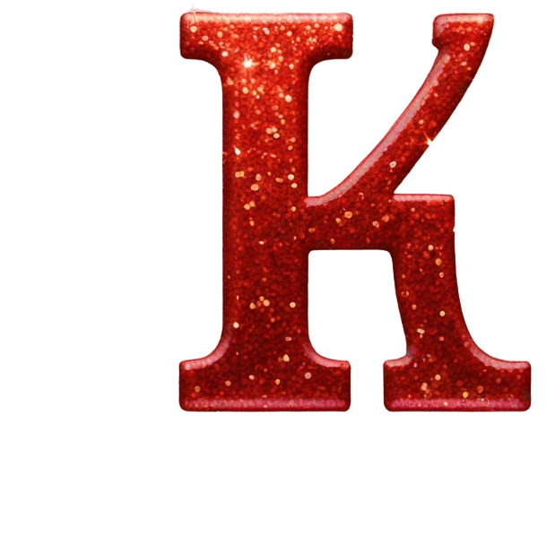 Red glittering letter I emoji