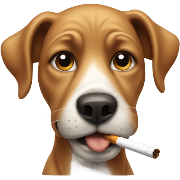 Dog smoking emoji