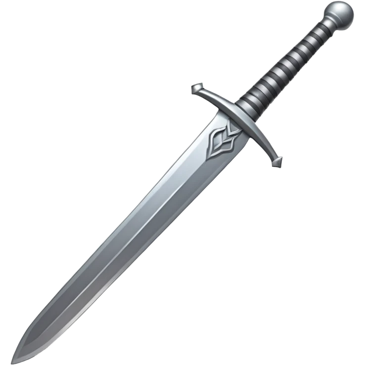 emoji style sword angled up and left, clean and readable, for cursor emoji