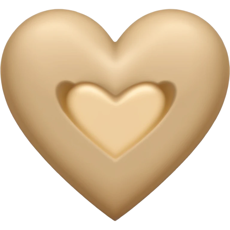 beige heart emoji