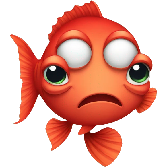 sad red fish emoji