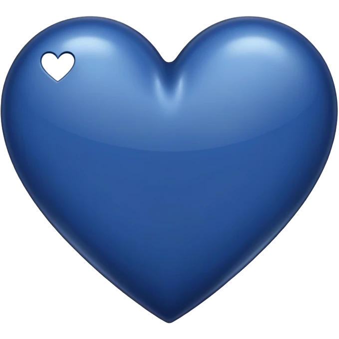 Navy blue heart  emoji
