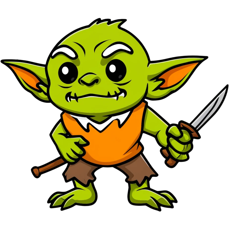Steven Miller as a goblin cartoon sticker emoji