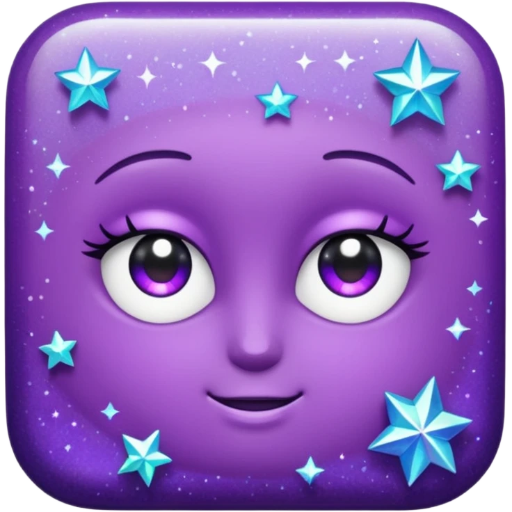 Purple Glitter teste emoji