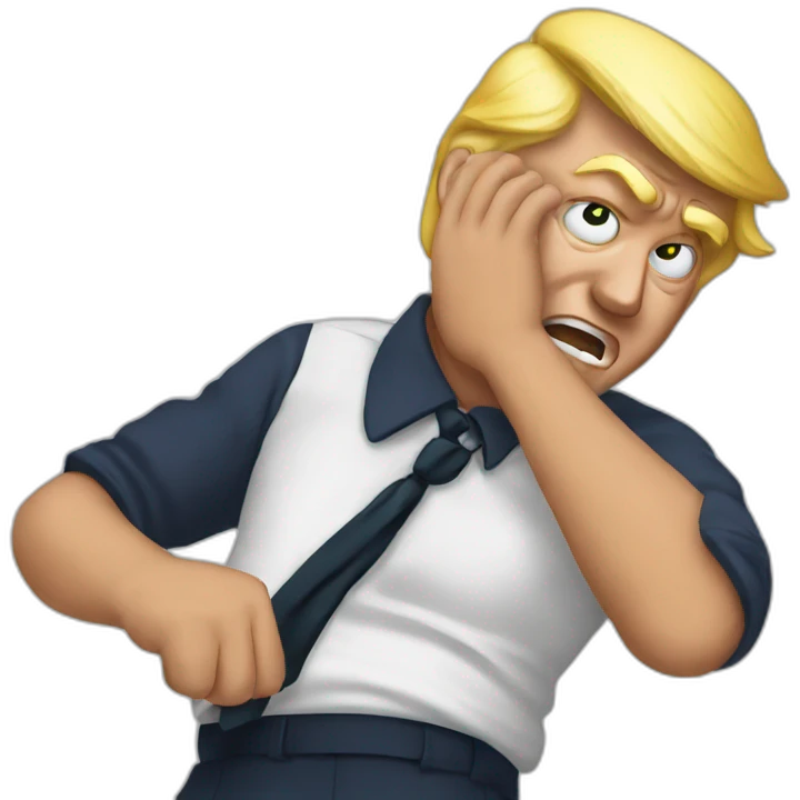 trump slapping his face emoji