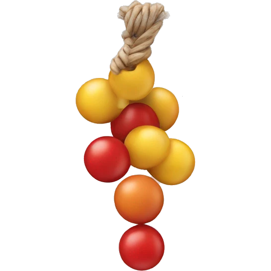 Beads going onto string emoji