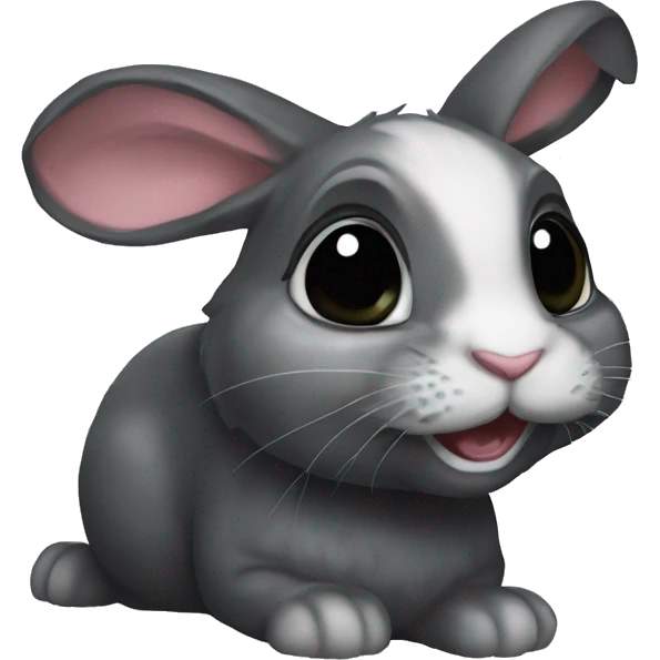 a rABBIT NAMED CHARLOTTECWITH BLACK MEWING  emoji