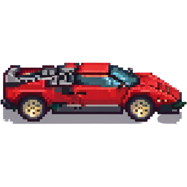 красная Lamborghini Countach, no background emoji