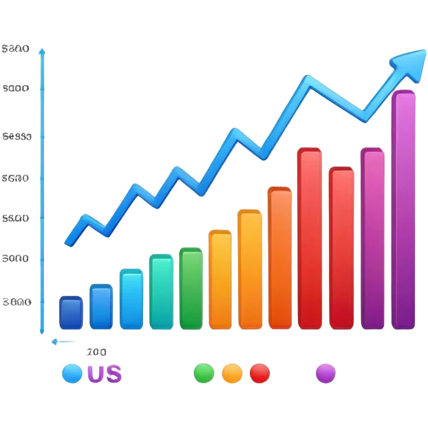 A sales graph with a line chart emoji