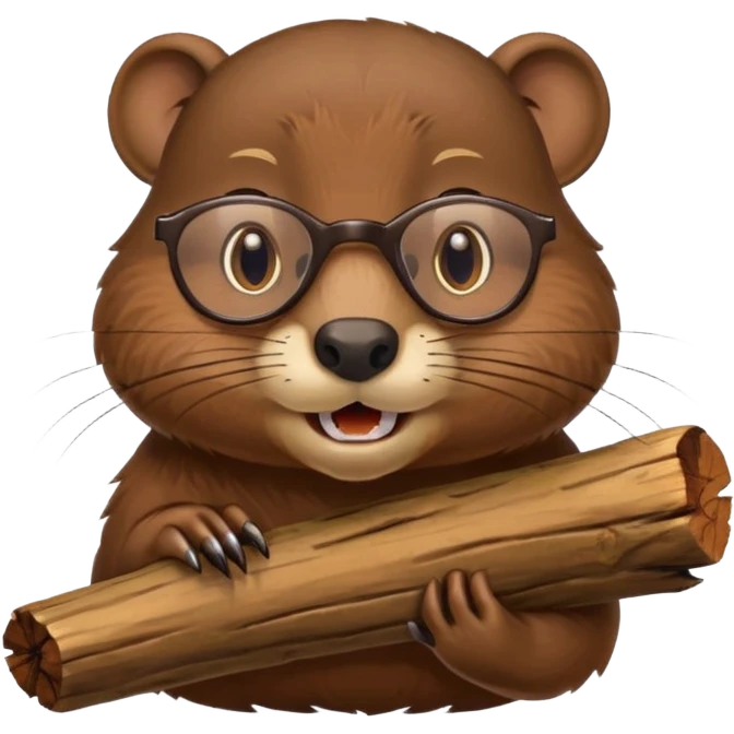 spectacled beaver emoji
