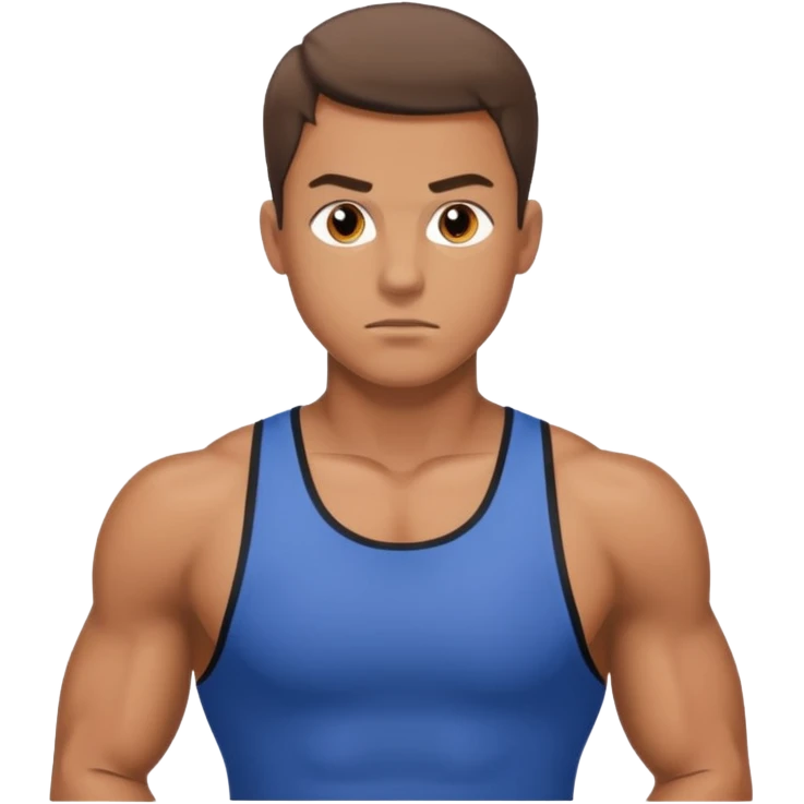 young guy in gym emoji