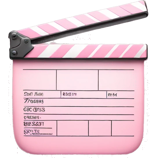 Light pink movie clapper emoji