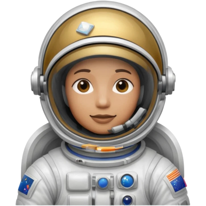 Astronaut floating in space no face real emoji