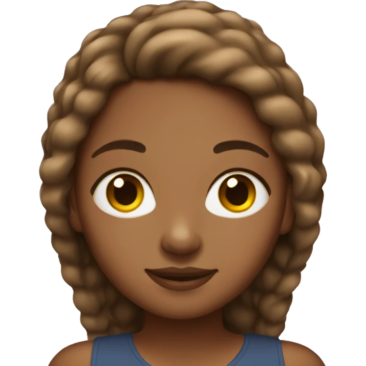 Brown girl with light brown hair emoji