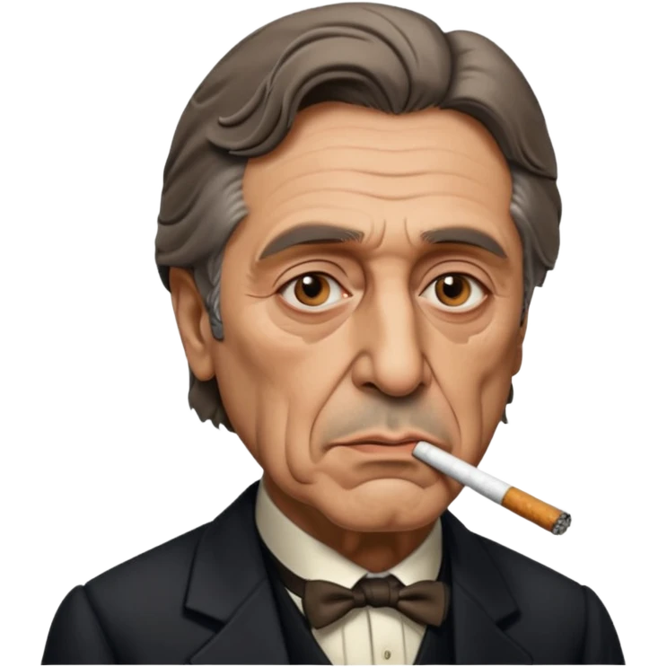 draw me brutal old al pacino from godfather, who will smoke ciggarete emoji
